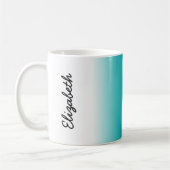 Zwart Blauwgroen witte ombre Koffiemok (Links)