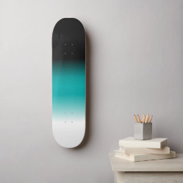 Zwart Blauwgroen witte ombre Persoonlijk Skateboard