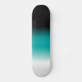 Zwart Blauwgroen witte ombre Persoonlijk Skateboard (Voorkant)