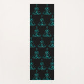 Zwart-Blauwgroen Word Cloud Yogamat (Voorkant)
