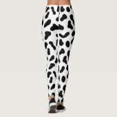 Zwart Blobs Vlak Patroon Leggings (Achterkant)