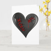 Zwart bloedende kapotte open gebroken genezende ha kaart (Gele Bloem)