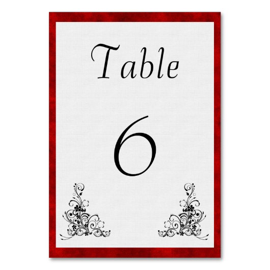  zwart bloeien en rood fluwelen bruiloft kaart (Voorkant)