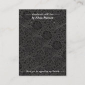 Zwart Bloem Logo QR Code Ketting Oorbel Sieraden Visitekaartje (Voorkant)