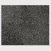 Zwart Bloemen Blad Boom Inpakpapier (Vlak)