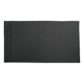 Zwart Bloemen Damast Patroon Kussensloop (Achterkant-Links)