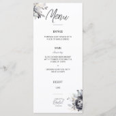 Zwart Bloemen Flat Menu (Voorkant)