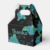 Zwart Bloemen Gast Favoriet Box Bedankdoosjes (Achterkant)