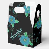 Zwart Bloemen Gast Favoriet Box Bedankdoosjes (Geopend)