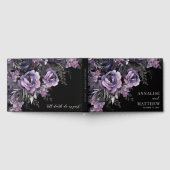 Zwart Bloemen Gotische bruiloft Gastenboek (Volledig)