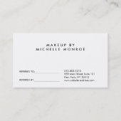 Zwart Bloemen Goud Tekst Salon Verwijzing Kaart (Achterkant)