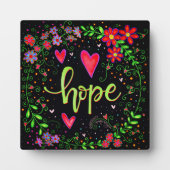 Zwart Bloemen Inspirerend Hoop Fotoplaat (Voorkant)