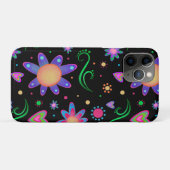 Zwart Bloemen Inspirivity Leuk Meisje Case-Mate iPhone Case (Achterkant (horizontaal))