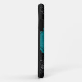 Zwart Bloemen iPhone 5 Mate Barely There™ Hoesje (Achterkant/rechts)