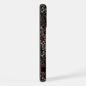  Zwart Bloemen Rood Wit Geel iPhone Hoesje (Rechterkant)