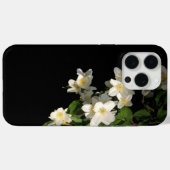 Zwart Bloemen Stoere iPhone Case (Achterkant (horizontaal))