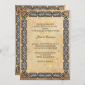  zwart bloemenbruiloft Lijst bruiloft uitnodiging (Voorkant / Achterkant)