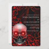 Zwart bloemendonker humeurig gothic schedel hallow kaart (Voorkant)