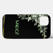 Zwart bloemenmasker Case-Mate iPhone case (Achterkant (horizontaal))