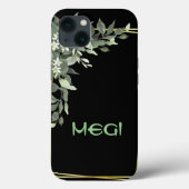 Zwart bloemenmasker Case-Mate iPhone case (Achterkant)