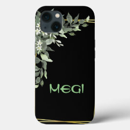 Zwart bloemenmasker Case-Mate iPhone case