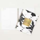  zwart bloemenpatroon Afsprakenboek Planner (Display)
