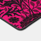   zwart bloemenpatroon op neon bureaumat (Hoek)