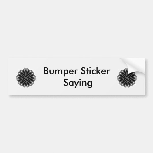 Zwart bloemlint door Kenneth Yoncich Bumpersticker (Voorkant)