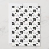 Zwart Blond Haar Prinses Verjaardagsfeest Kaart (Achterkant)