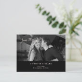 Zwart & Blush B/W foto Opslaan van de datum Briefk Briefkaart (Staand voorkant)