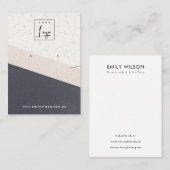 Zwart Blush Keramisch Ketting Oorbel Display Logo Visitekaartje (Voorkant / Achterkant)