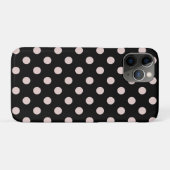 Zwart & Blush Licht Roze Stippen Stip Case-Mate iPhone Case (Achterkant (horizontaal))