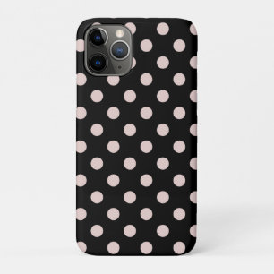 Zwart & Blush Licht Roze Stippen Stip Case-Mate iPhone Case