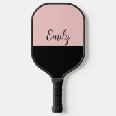 Zwart Blush Roze Basic Modern Pickleball Paddle (Achterkant)