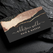 Zwart Blush Roze En Goud Elegant Modern Visitekaartje