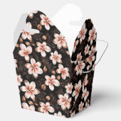 Zwart Blush Roze Rose Goud Bloemen Bedankdoosjes (Geopend)