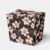 Zwart Blush Roze Rose Goud Bloemen Bedankdoosjes (Achterkant)