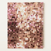 Zwart Blush Roze Rose Goud Bloemen Planner (Achterkant)