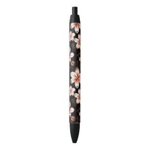 Zwart Blush Roze Rose Goud Bloemen Zwarte Inkt Pen