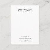 Zwart Blush Textuur Keramische Oorbel Display Logo Visitekaartje (Achterkant)