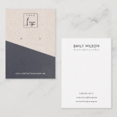 Zwart Blush Textuur Keramische Oorbel Display Logo Visitekaartje (Voorkant / Achterkant)