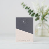 Zwart Blush Textuur Keramische Oorbel Display Logo Visitekaartje (Staand voorkant)
