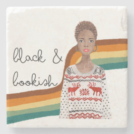 Zwart boek Lover Short Brown Hair Stenen Onderzetter