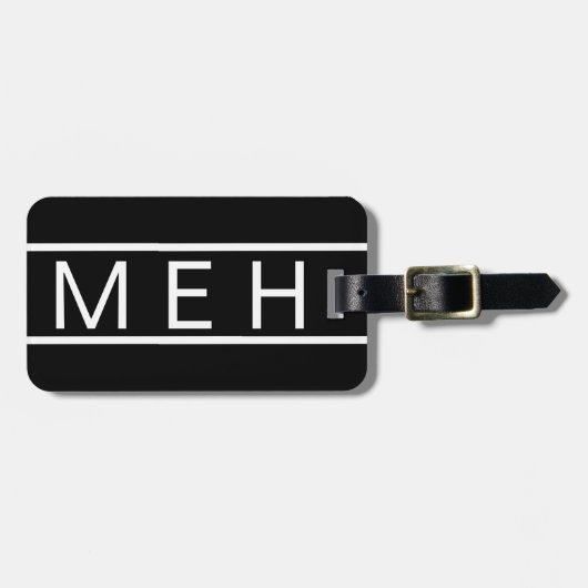 Zwart Boek monogrammen Labels reisbag (Voorkant horizontaal)