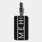 Zwart Boek monogrammen Labels reisbag (Voorkant verticaal)