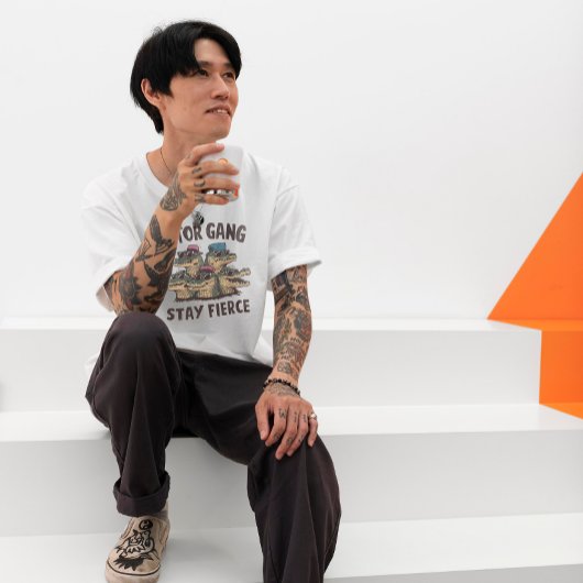 Zwart Bold Gator Gang T-shirt