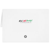 Zwart Bold Mooie Notecard (Achterkant Horizontaal)