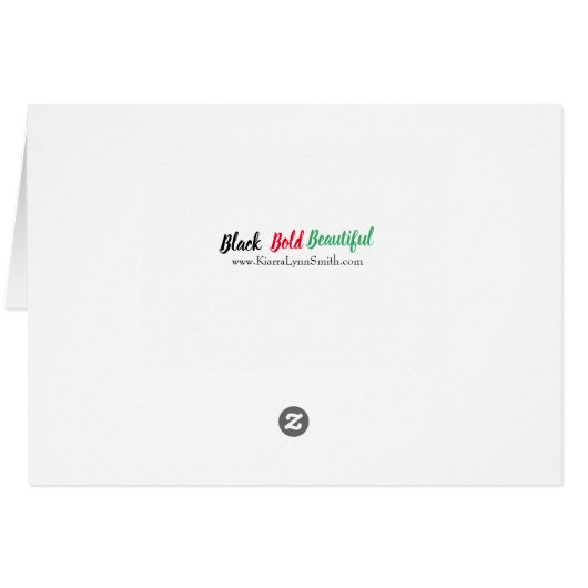 Zwart Bold Mooie Notecard (Achterkant Horizontaal)