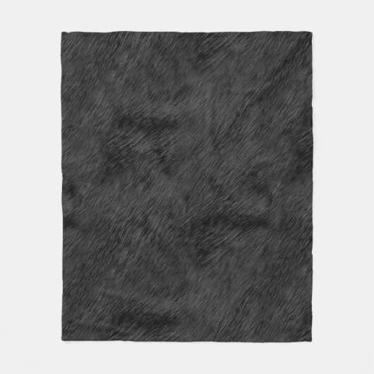 Zwart bonpatroon fleece deken (Voorkant)