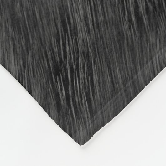 Zwart bonpatroon fleece deken (Hoek)